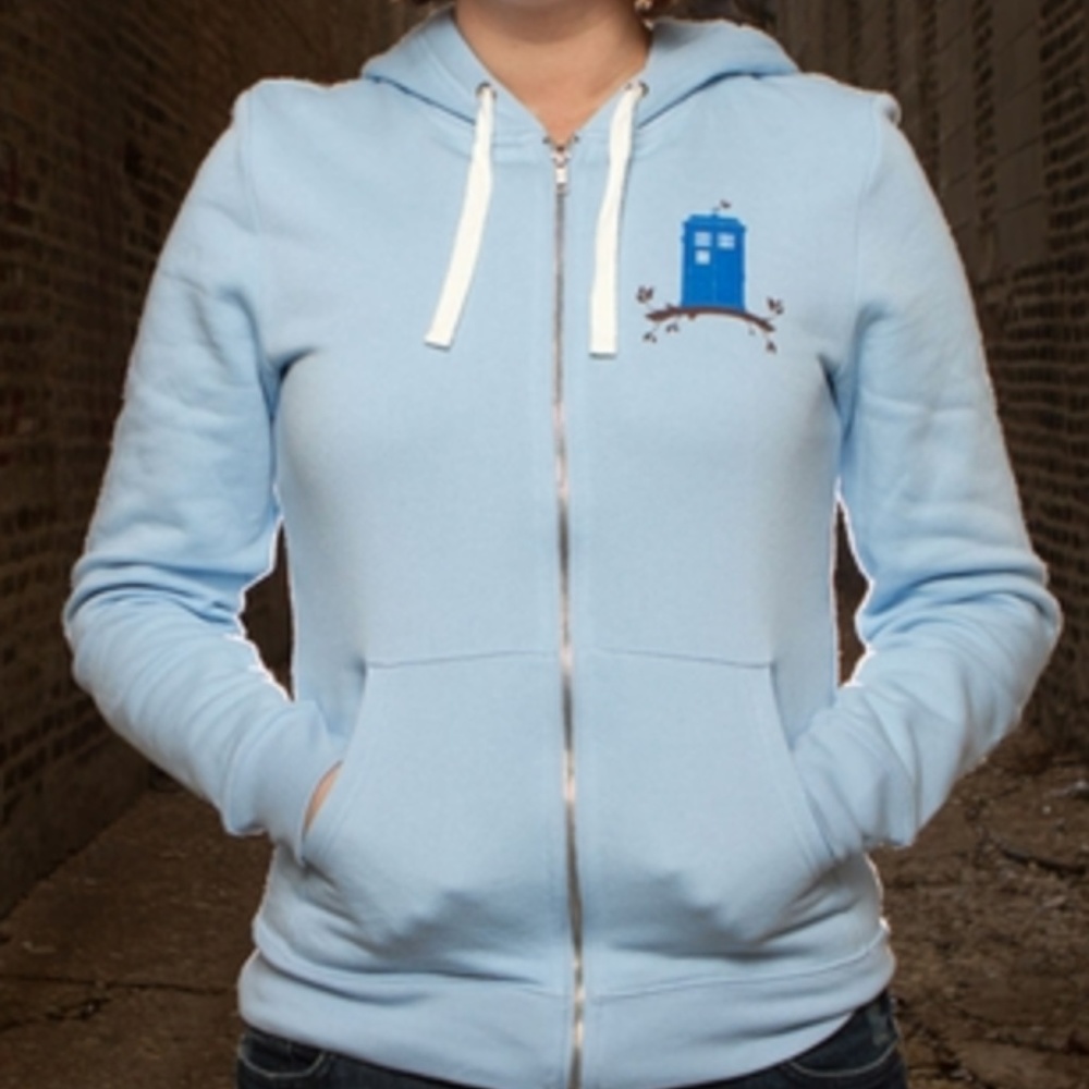 NWOT Threadless "Doctor-Hoo" Zip Up Hoodie